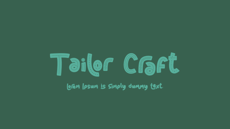Tailor Craft Font
