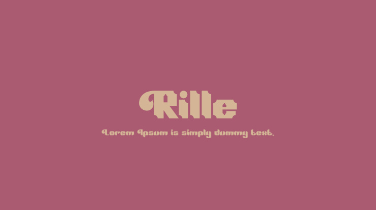 Rille Font