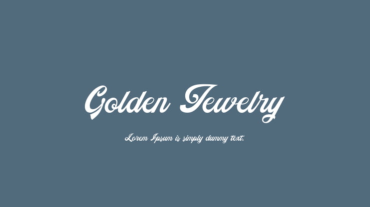 Golden Jewelry Font