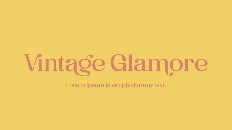 Vintage Glamore Font Family