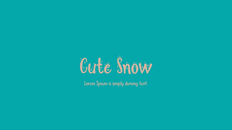 Cute Snow Font