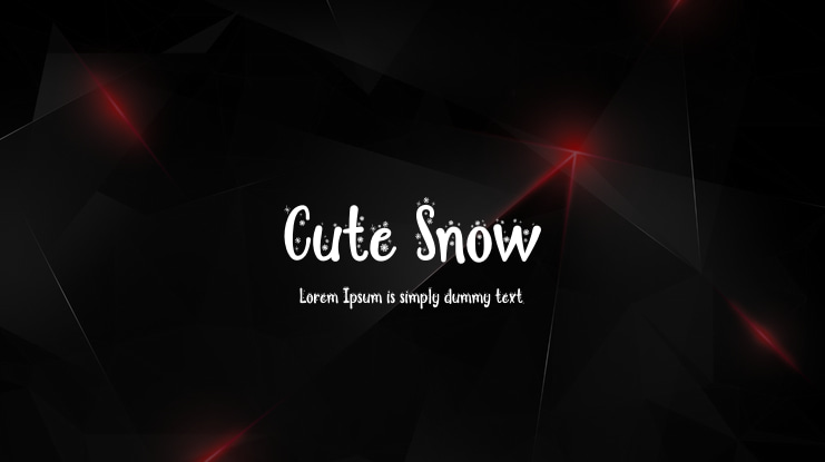 Cute Snow Font