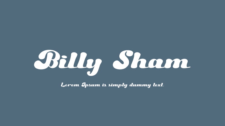Billy Sham Font