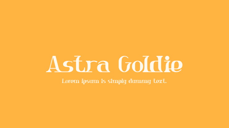 Astra Goldie Font
