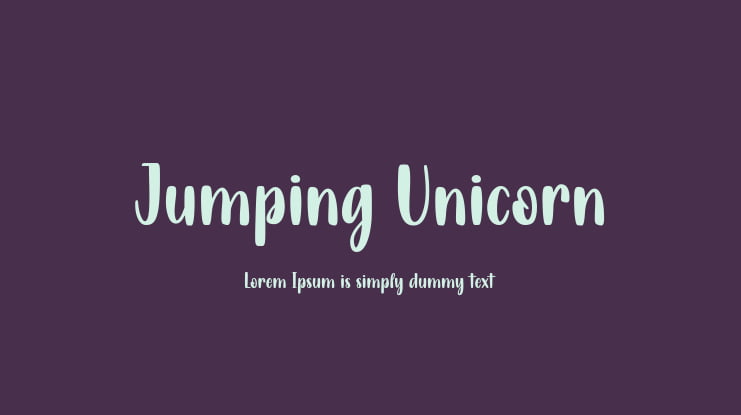 Jumping Unicorn Font Family