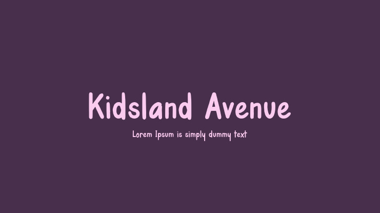 Kidsland Avenue Font