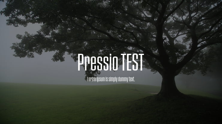 Pressio TEST Font Family