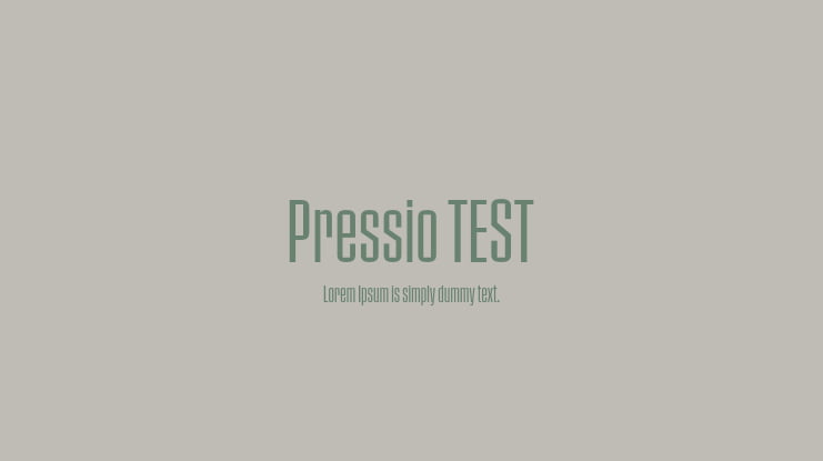 Pressio TEST Font Family