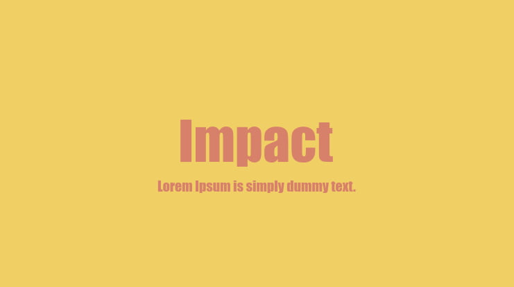 Impact Font Family