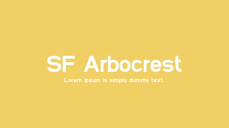 SF Arbocrest Font Family