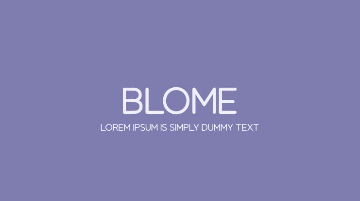 Blome Font