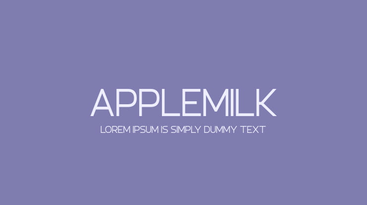 Applemilk Font