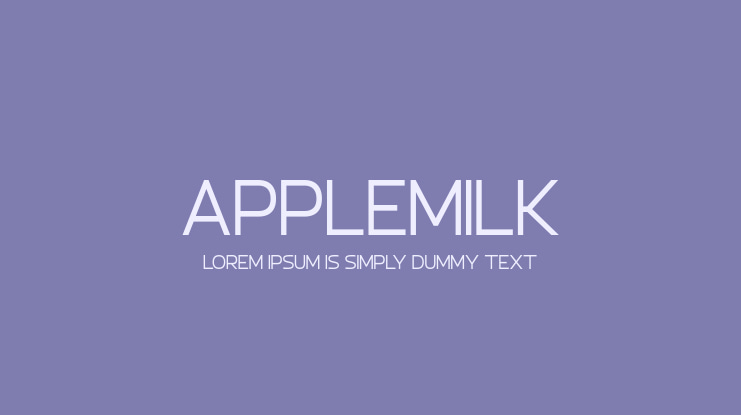 Applemilk Font