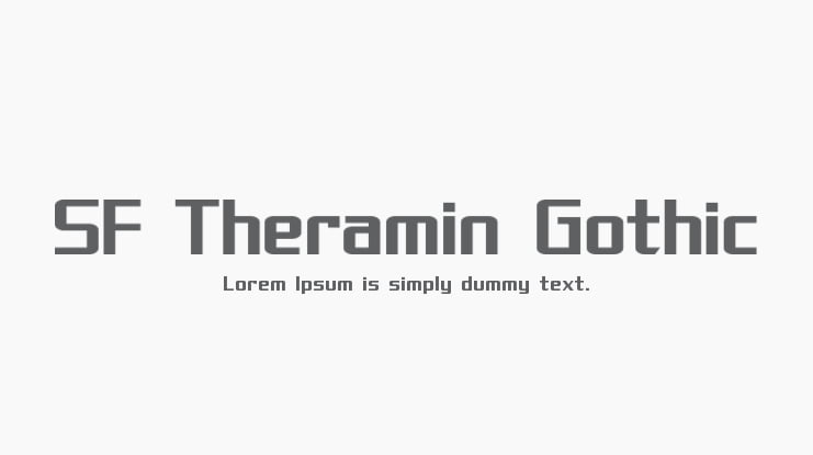 SF Theramin Gothic Font Family