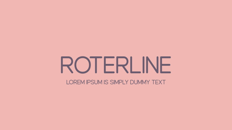 Roterline Font