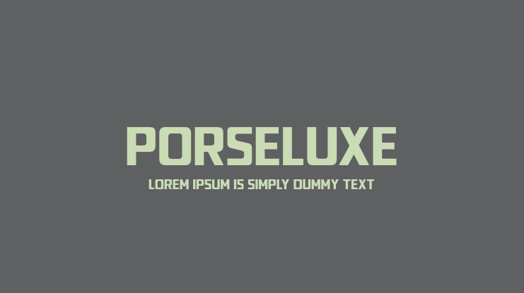 Porseluxe Font