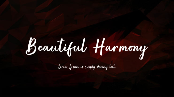 Beautiful Harmony Font