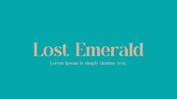 Lost Emerald Font