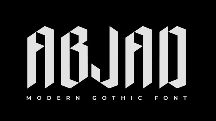 AbjaD - Modern Gothic Font