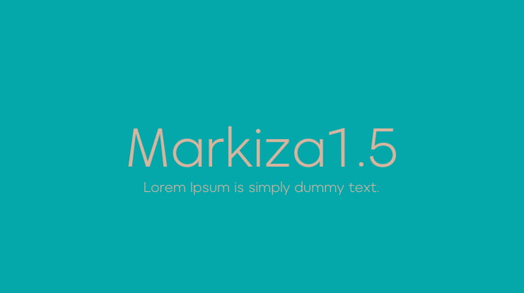 Markiza1.5 Font Family