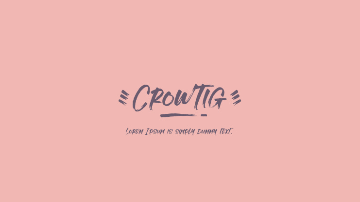 Crowtig Font