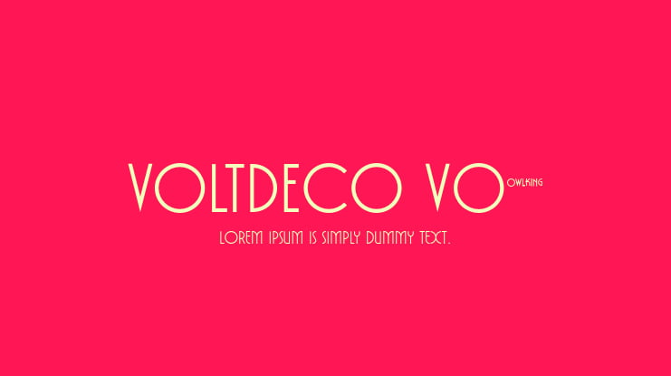 VOLTDECO V02 Font Family