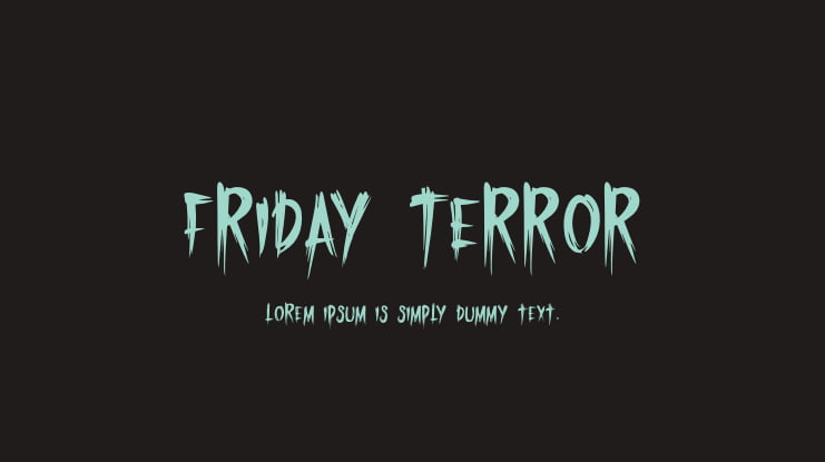 Friday Terror Font