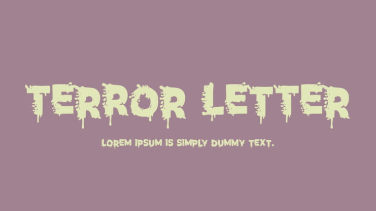 Terror Letter Font