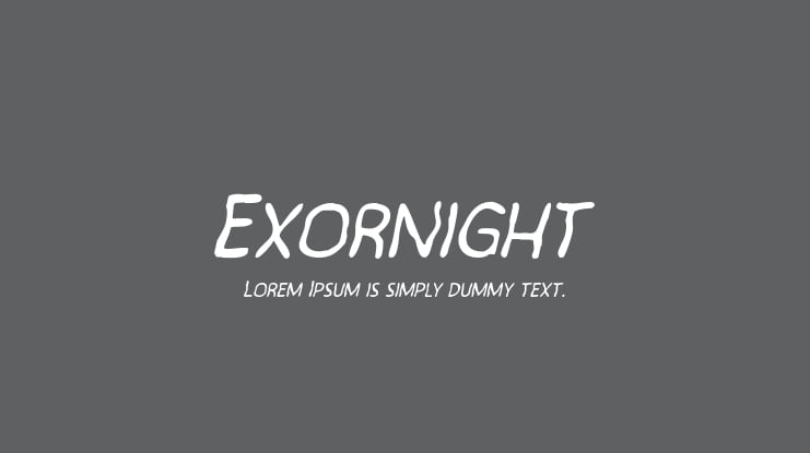 Exornight Font
