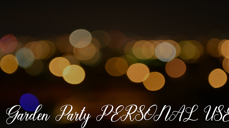 Garden Party PERSONAL USE Font