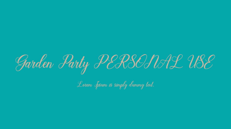 Garden Party PERSONAL USE Font