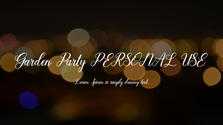 Garden Party PERSONAL USE Font