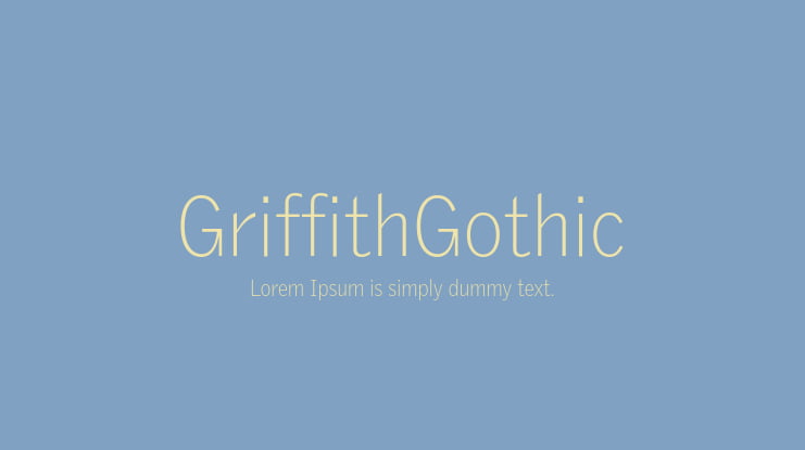 GriffithGothic Font Family
