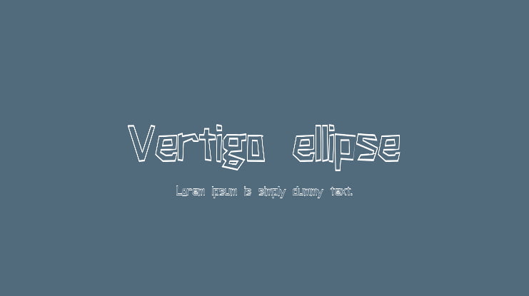 Vertigo ellipse Font Family