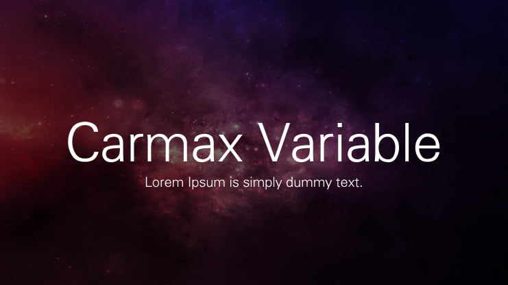 Carmax Variable Font Family