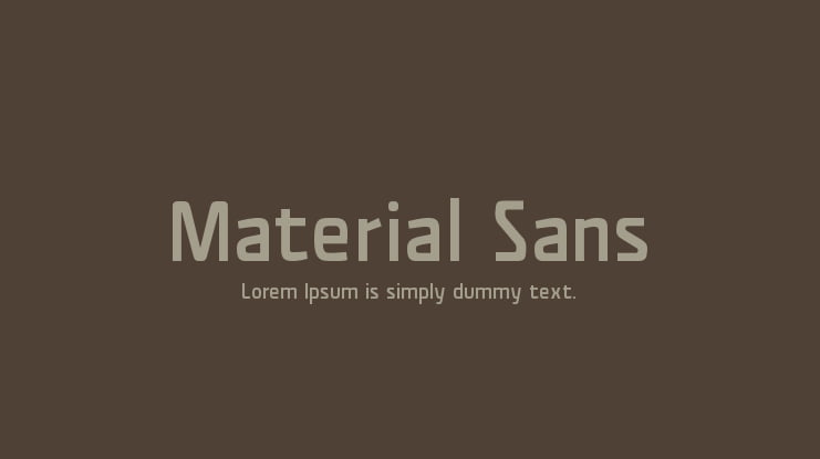 Material Sans Font