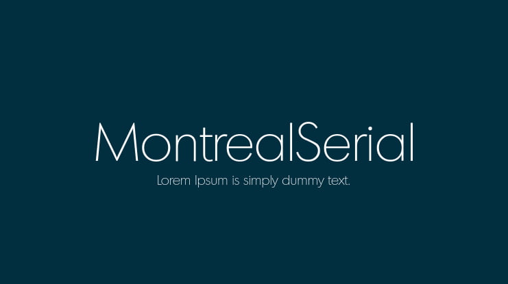 MontrealSerial Font Family
