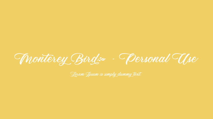 Monterey Bird - Personal Use Font