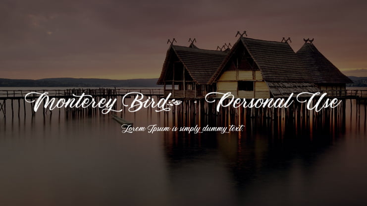 Monterey Bird - Personal Use Font