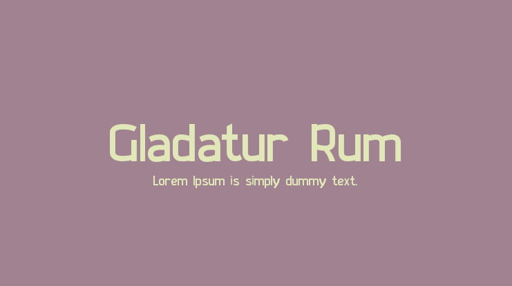 Gladatur Rum Font