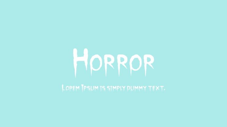 Horror Font