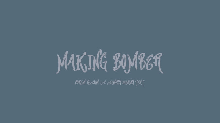 Making Bomber Font