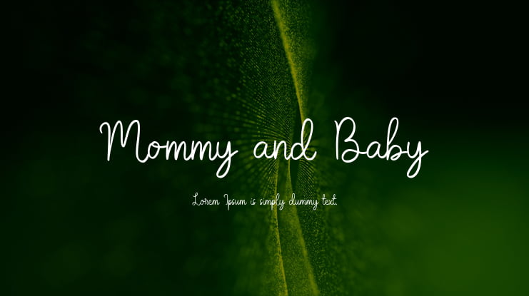 Mommy and Baby Font Family