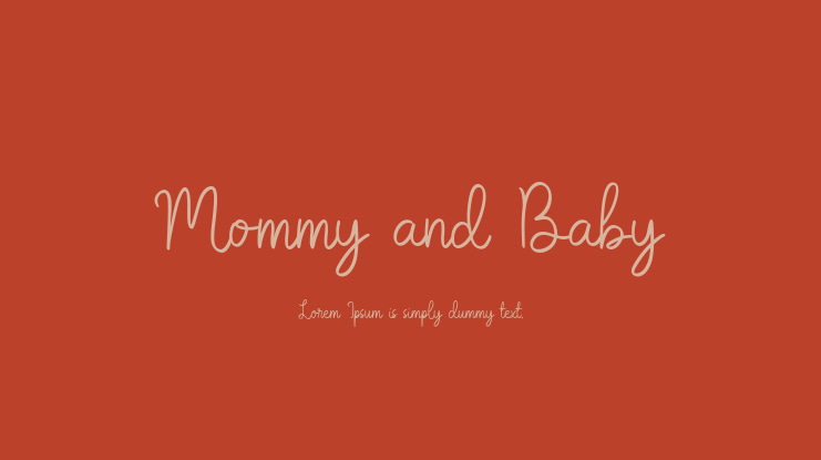 Mommy and Baby Font Family