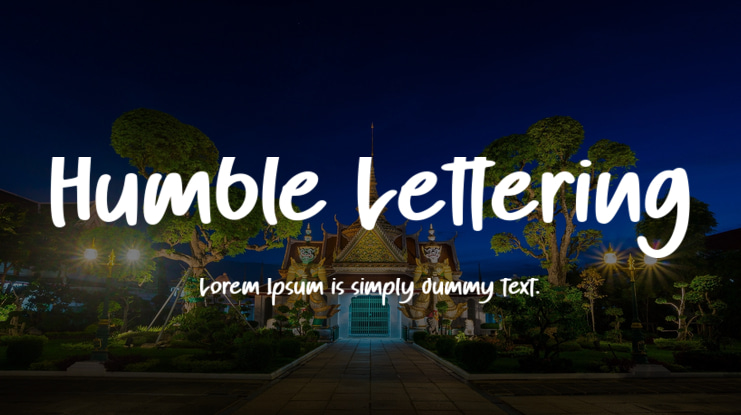 Humble Lettering Font