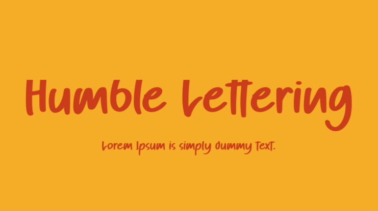 Humble Lettering Font
