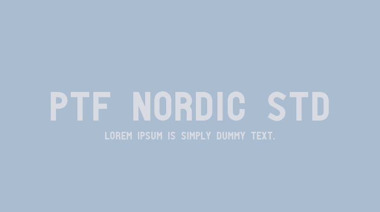 PTF Nordic Std Font