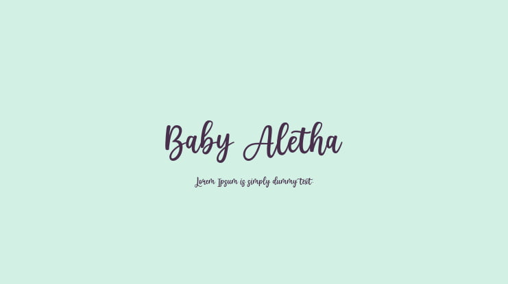 Baby Aletha Font