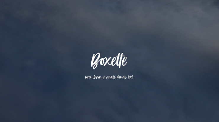 Boxette Font