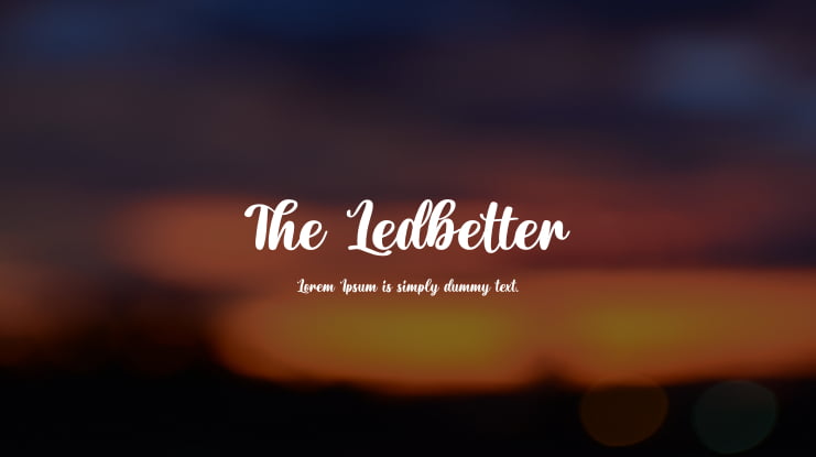 The Ledbetter Font
